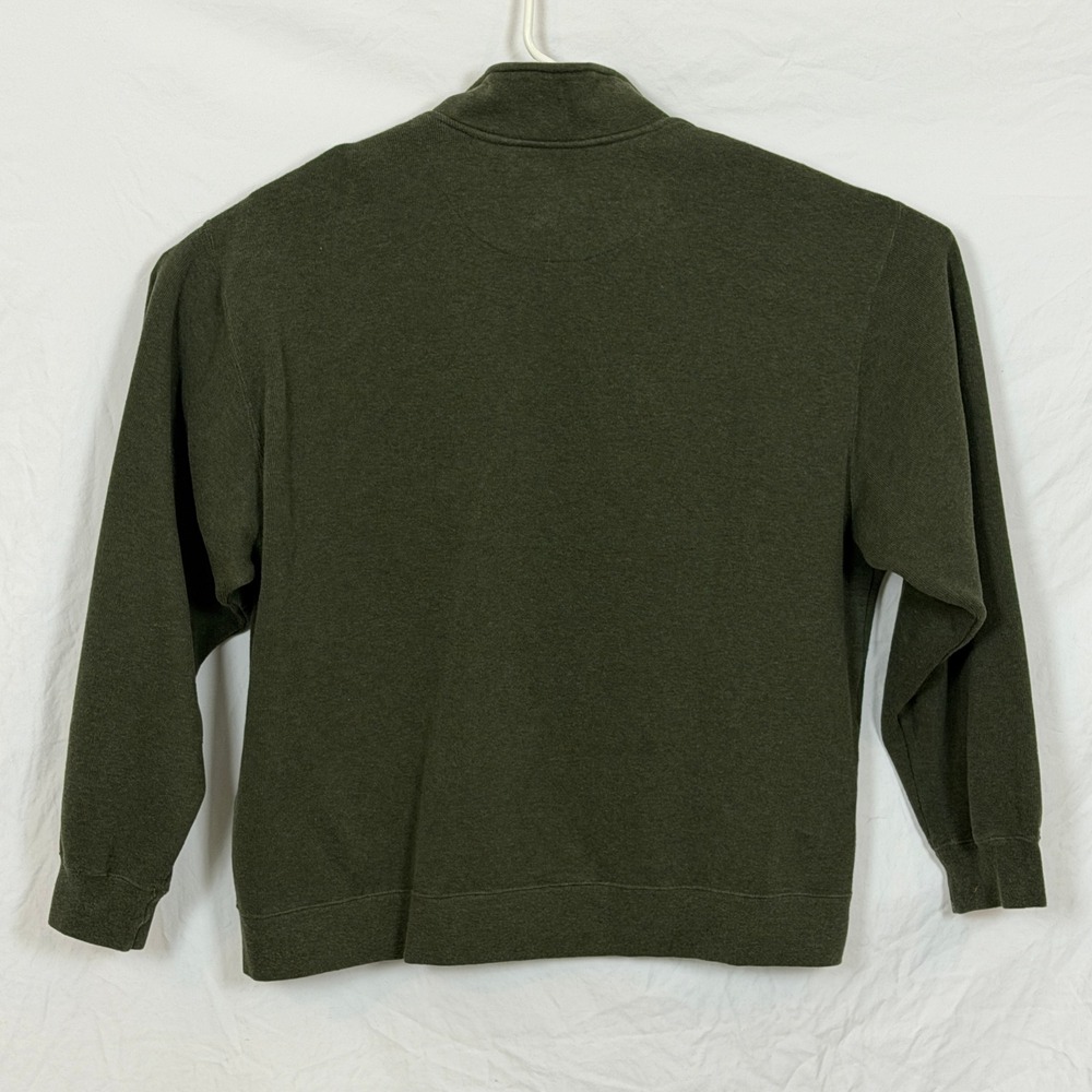 ORVIS Mens Green Quarter Zip Pullover Sweatshirt Embroidered Dragonfly XXLarge - Picture 2 of 6